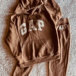 GAP Kids Brown Hoodie and Sweatpants Set Size S